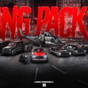 Pack gang 8 cars + helico + bike